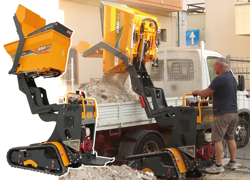 mini-basculeurs à chenilles